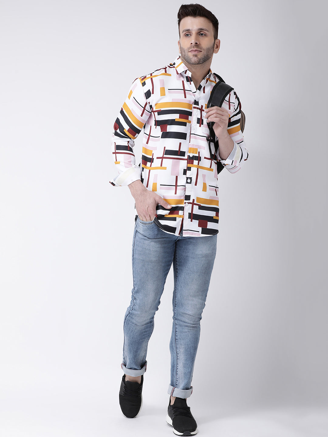 RIAG Multi color Men's Full Sleeves Printed Shirt - Distacart