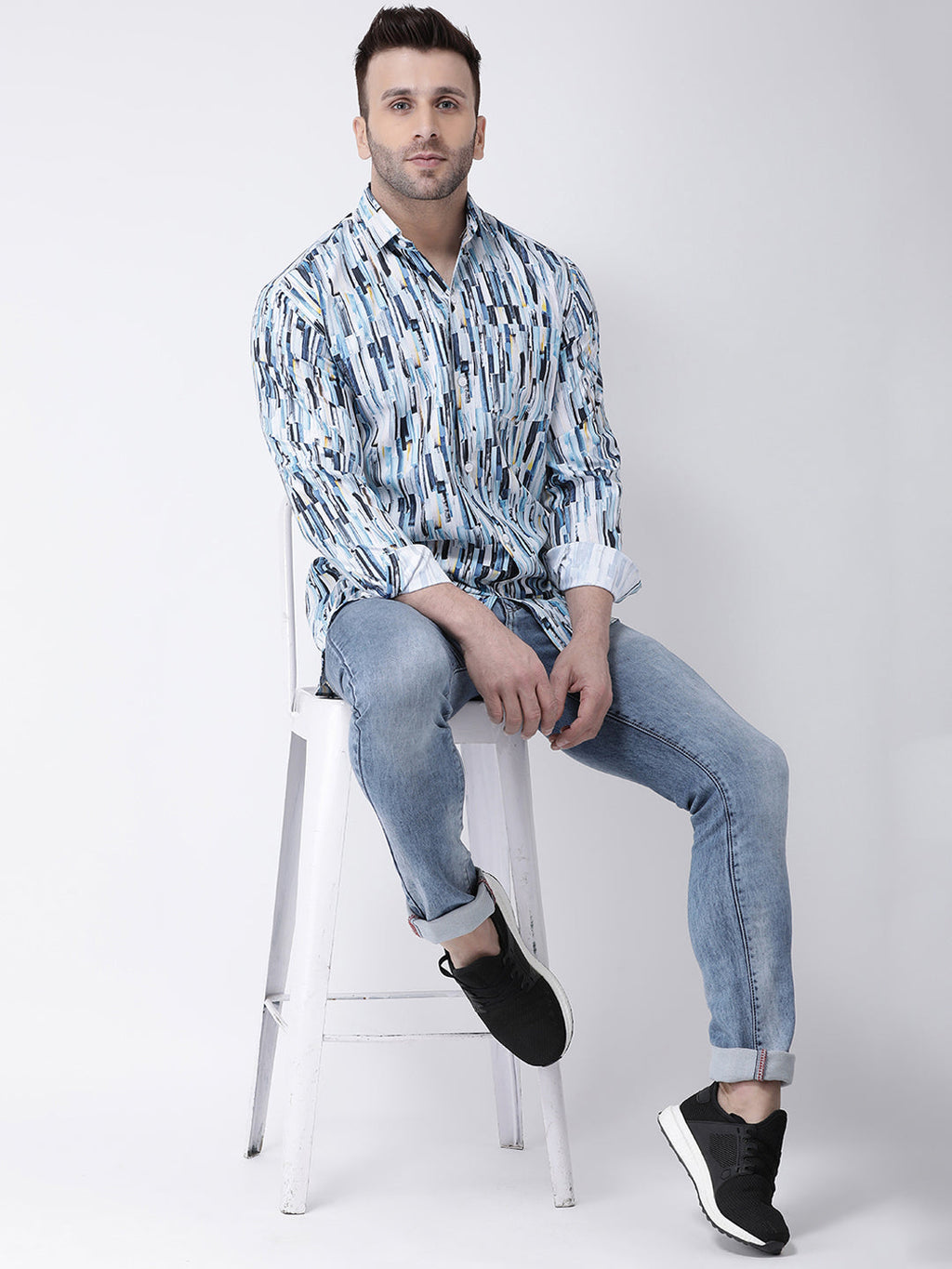 RIAG Multi color Men's Full Sleeves Printed Shirt - Distacart