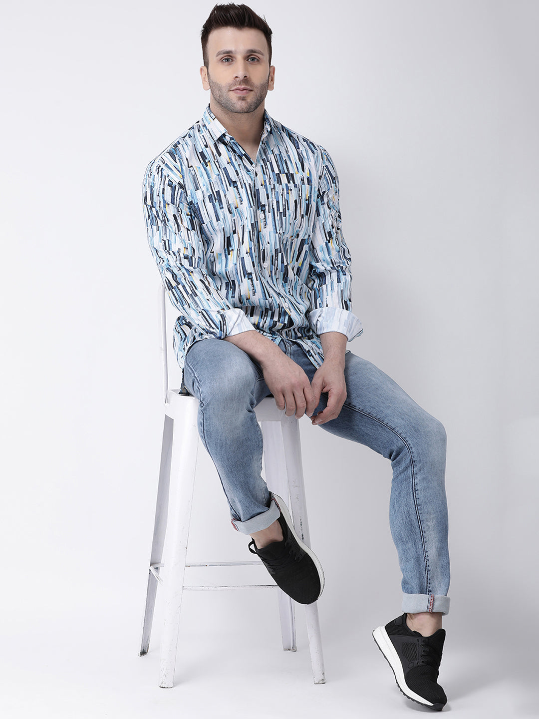 RIAG Multi color Men's Full Sleeves Printed Shirt - Distacart