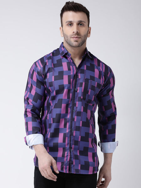 RIAG Multi color Men's Full Sleeves Printed Shirt