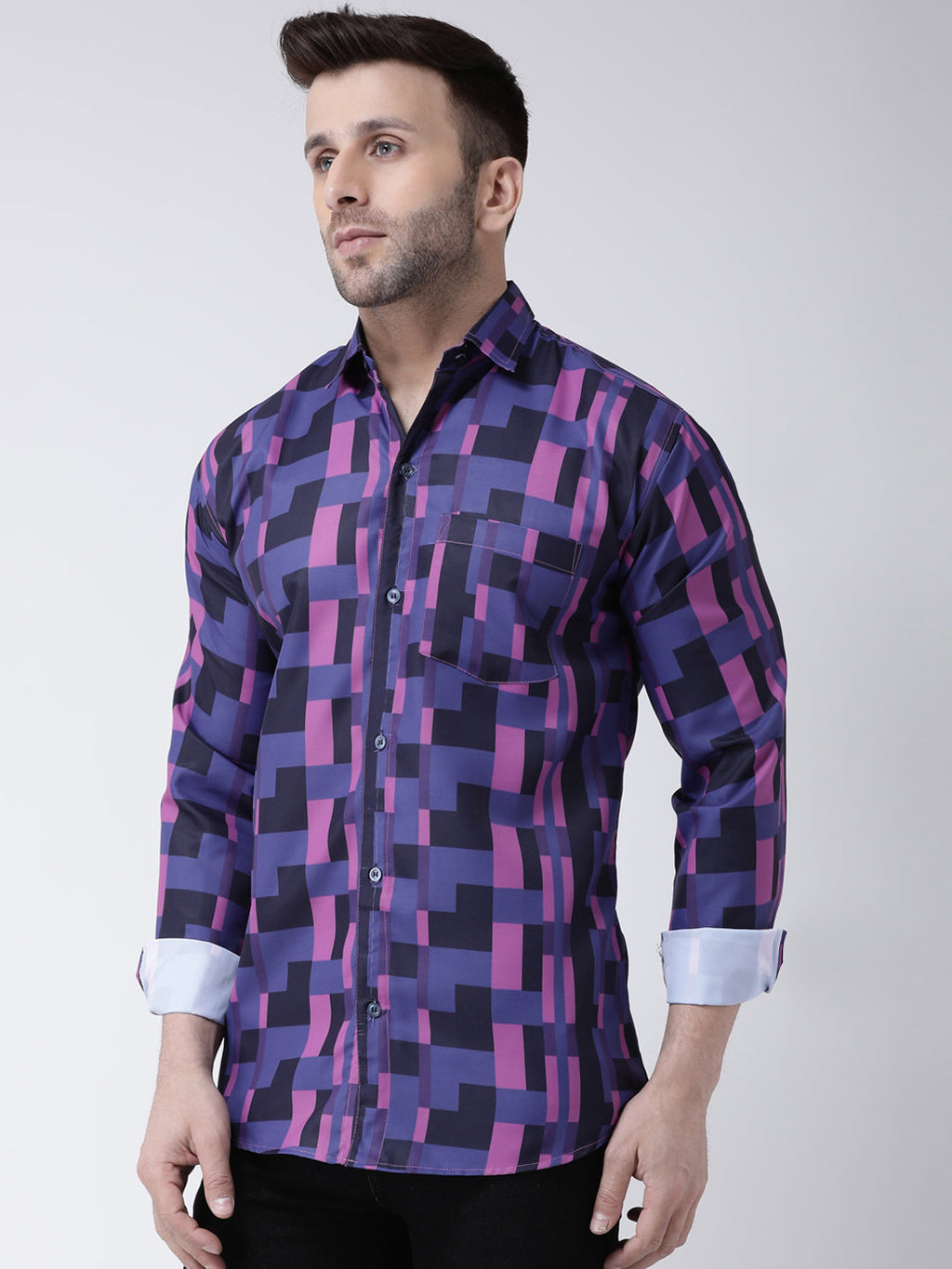 RIAG Multi color Men's Full Sleeves Printed Shirt - Distacart