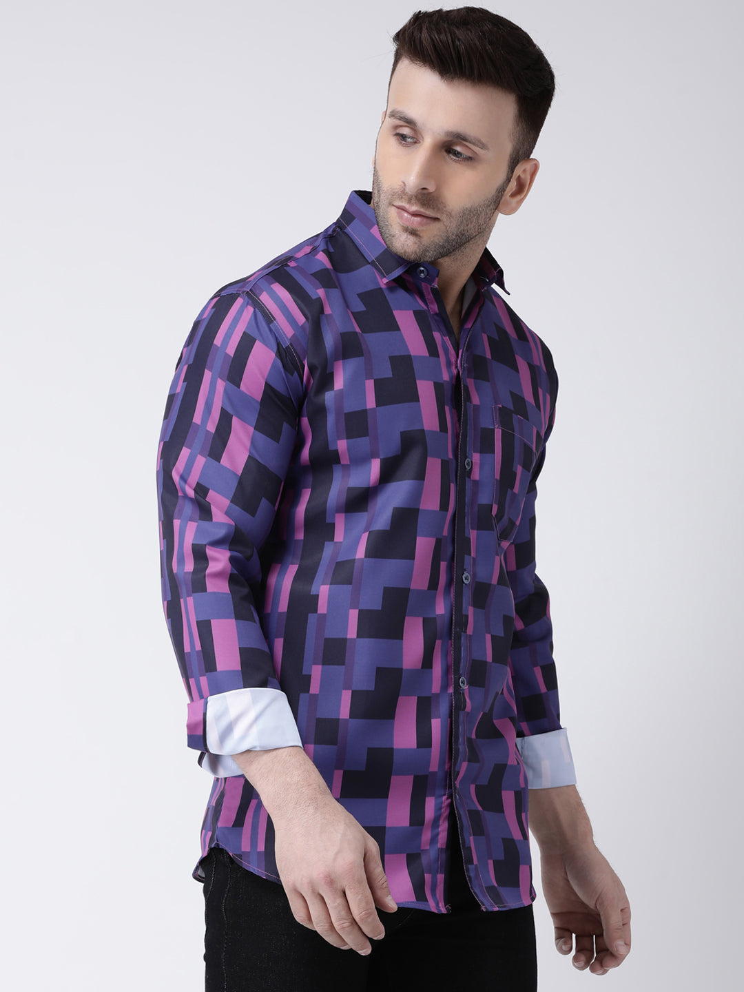 RIAG Multi color Men's Full Sleeves Printed Shirt - Distacart