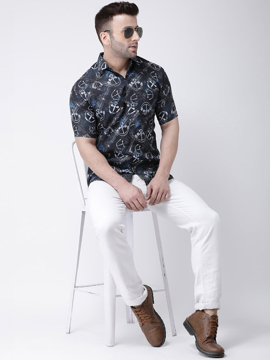 RIAG Multi color Men's Half Sleeves Printed Shirt - Distacart