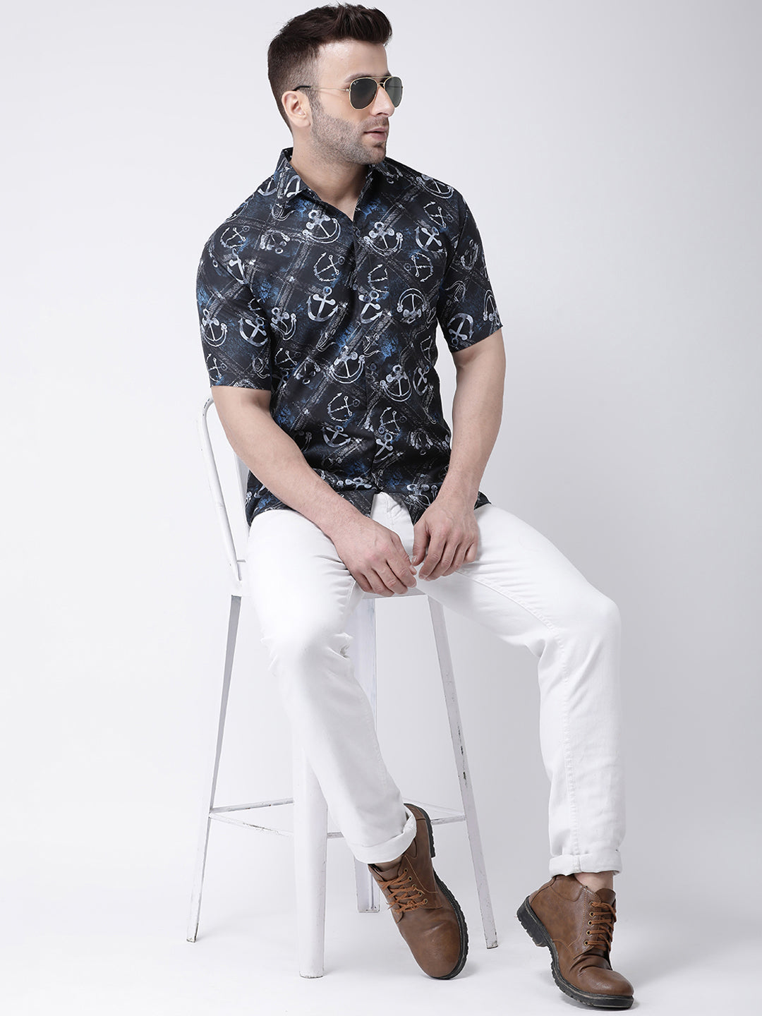 RIAG Multi color Men's Half Sleeves Printed Shirt - Distacart