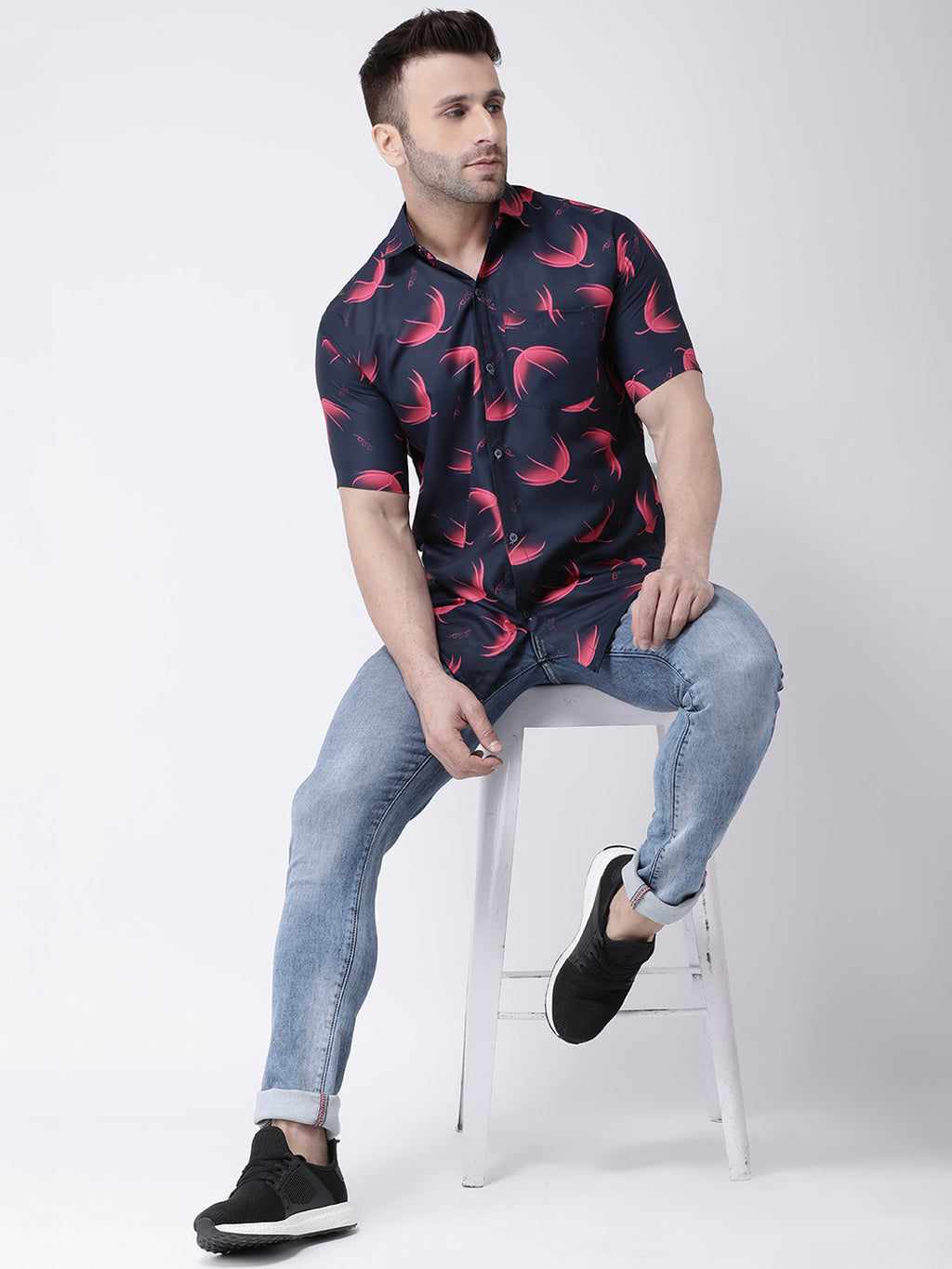 RIAG Multi color Men's Half Sleeves Printed Shirt - Distacart