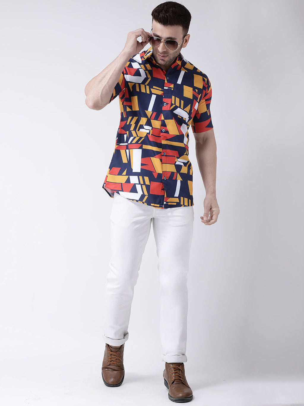 RIAG Multi color Men's Half Sleeves Printed Shirt - Distacart