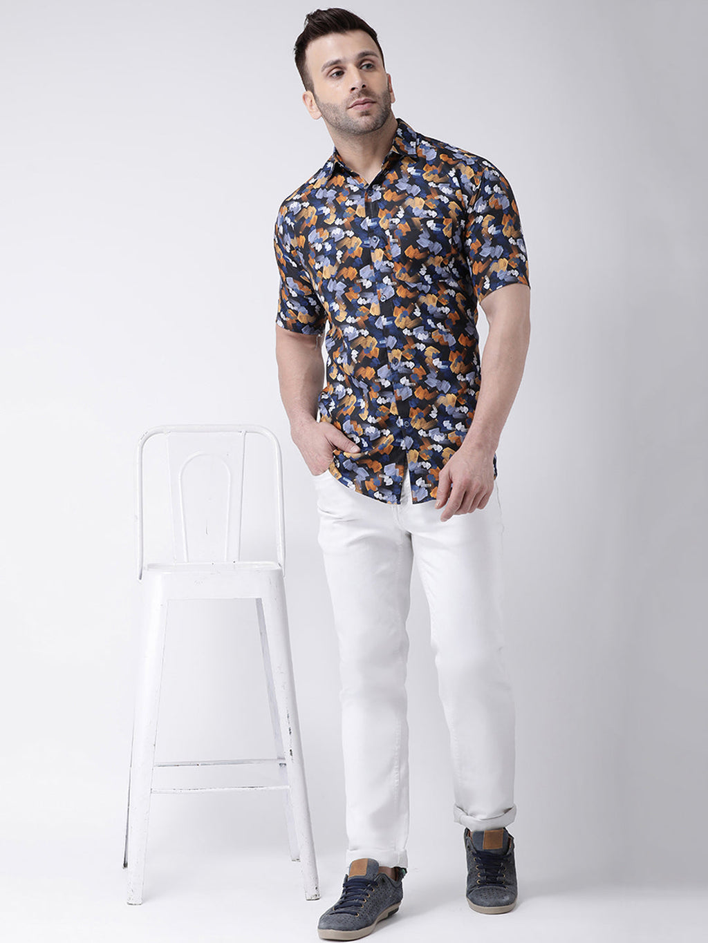 RIAG Multi color Men's Half Sleeves Printed Shirt - Distacart