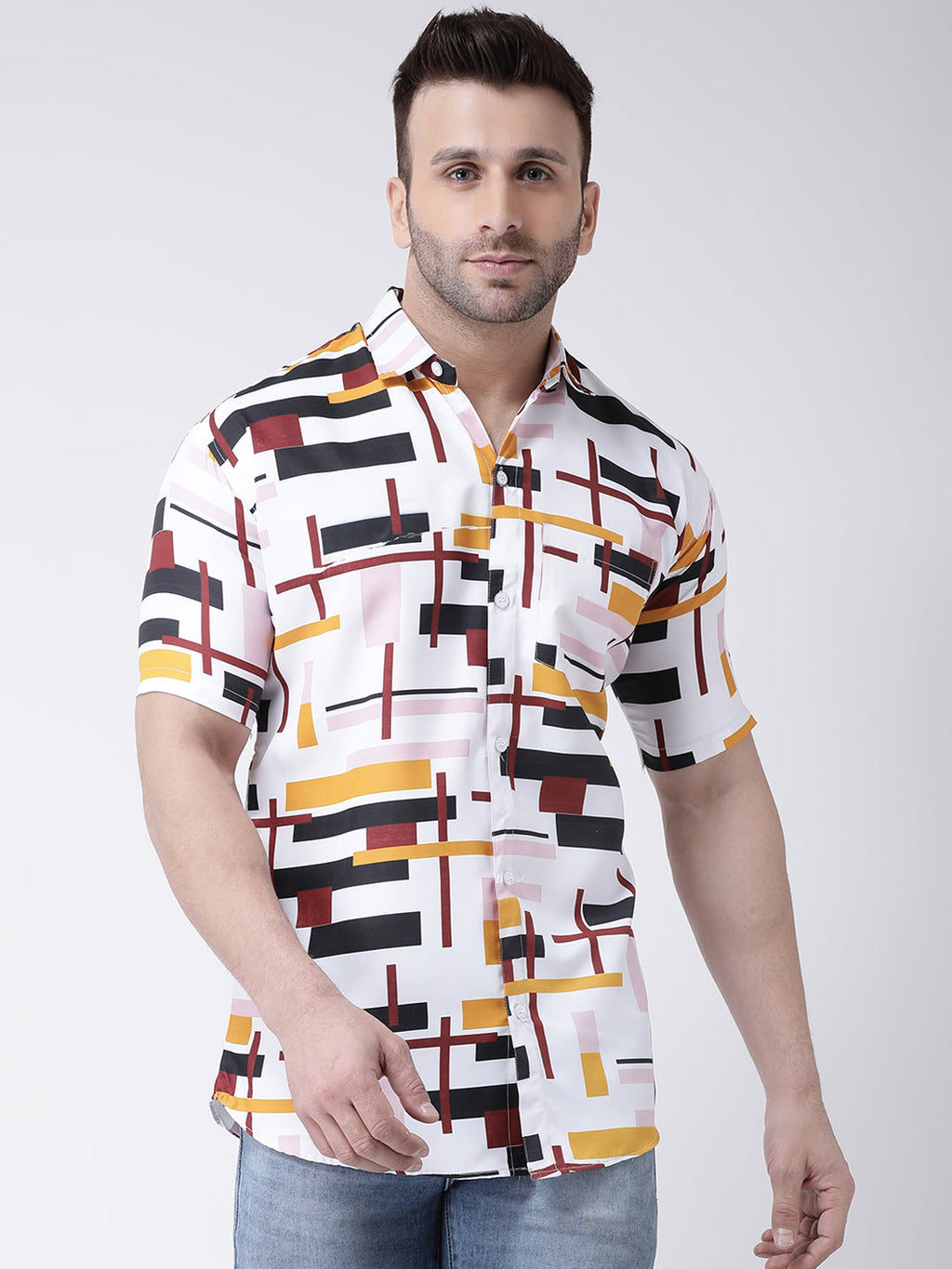 RIAG Multi color Men's Half Sleeves Printed Shirt - Distacart