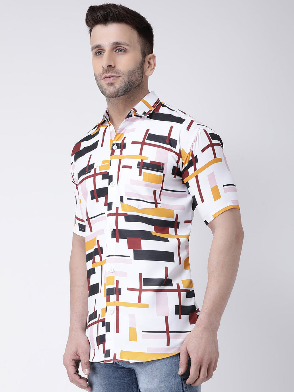 RIAG Multi color Men's Half Sleeves Printed Shirt - Distacart