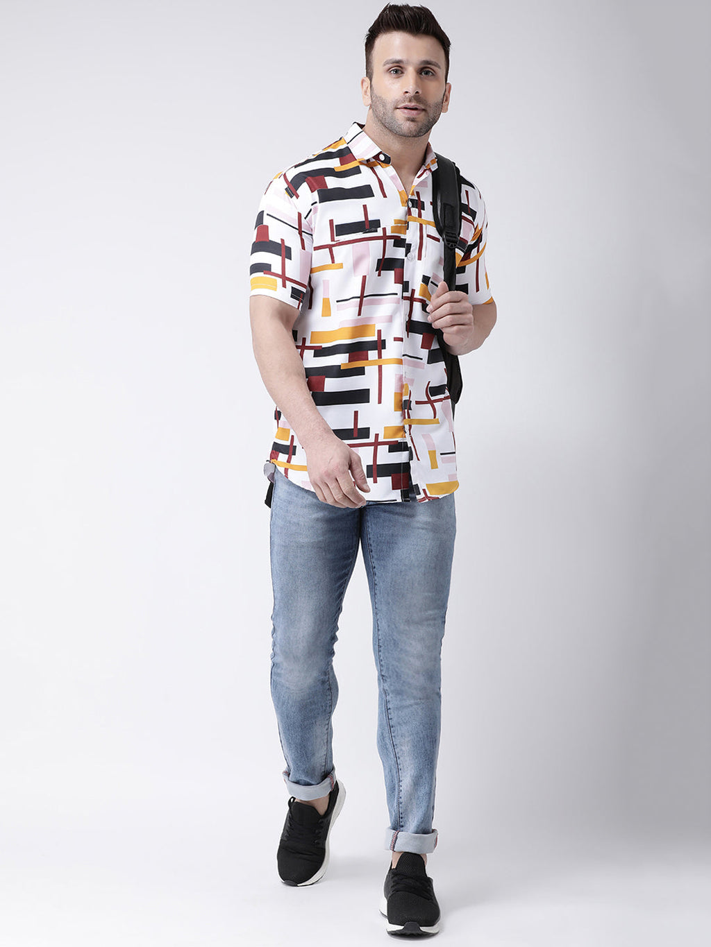 RIAG Multi color Men's Half Sleeves Printed Shirt - Distacart