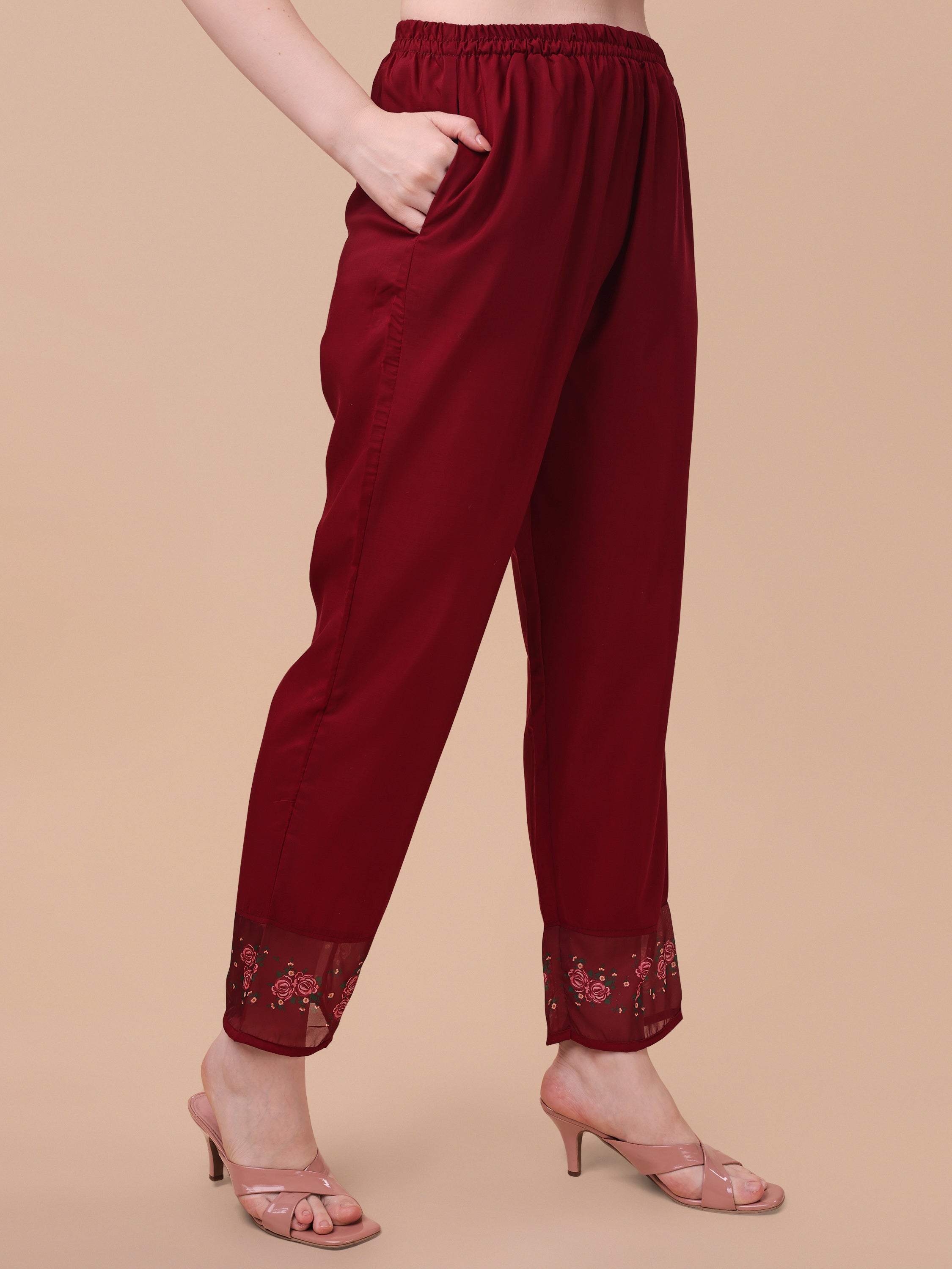 Embroidered Kurta With Pant & Dupatta Set, Multicolor - Hiral Fashion - Distacart