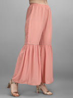 Georgette Embellished Kurta With Sharara & Dupatta Set, Multicolor - Hiral Fashion - Distacart