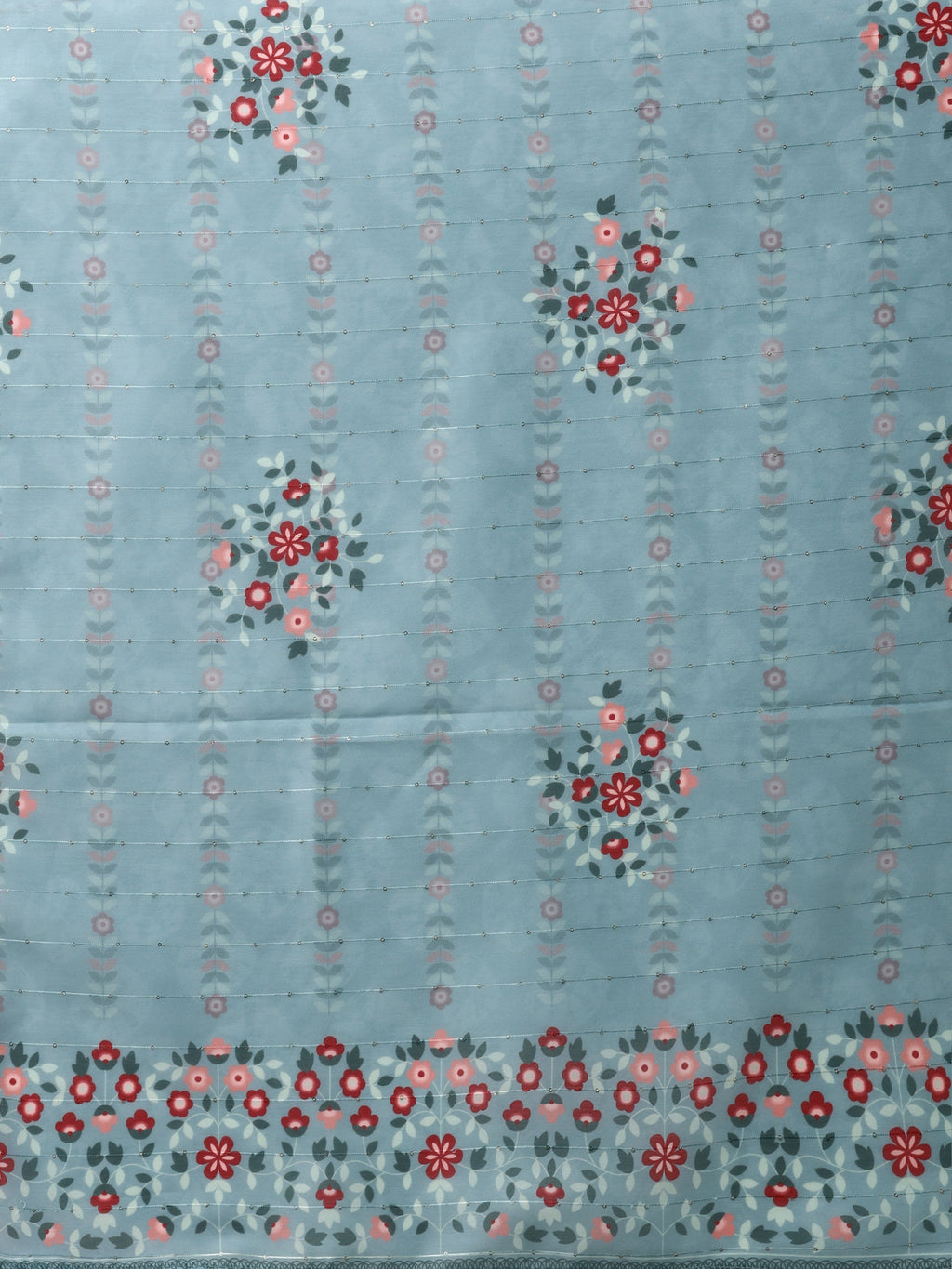 Blue Embroidered Kurta Pant & Dupatta Set, Multicolor - Hiral Fashion