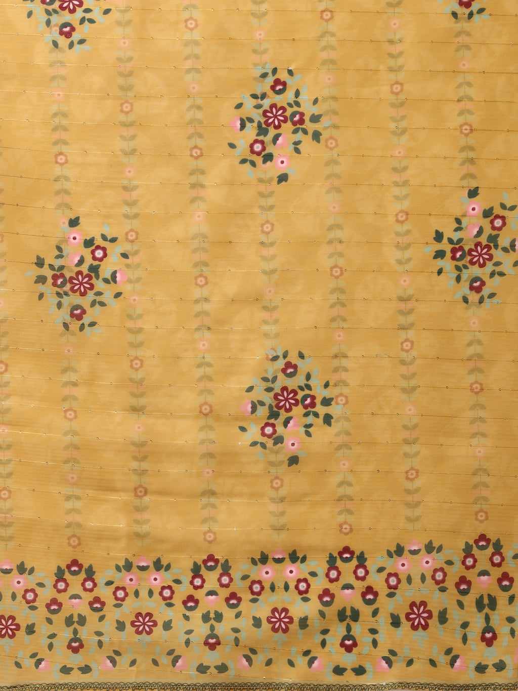 Mustard Embroidered Kurta Pant & Dupatta Set, Multicolor - Hiral Fashion