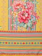 Embroidered Kurta With Pant & Printed Dupatta Set, Multicolor - Hiral Fashion - Distacart