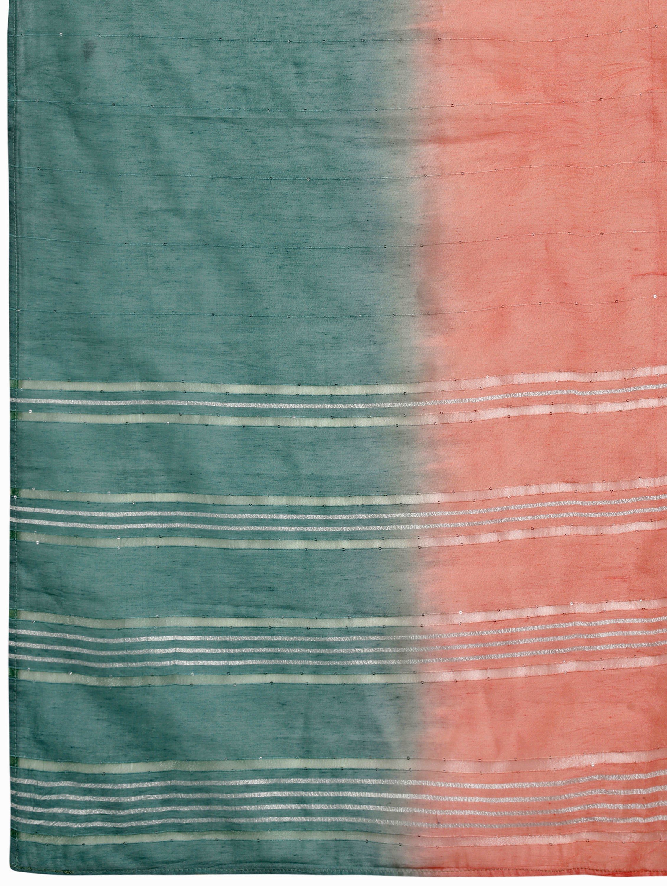 Embroidered Kurta With Pant & Dupatta Set, Multicolor - Hiral Fashion