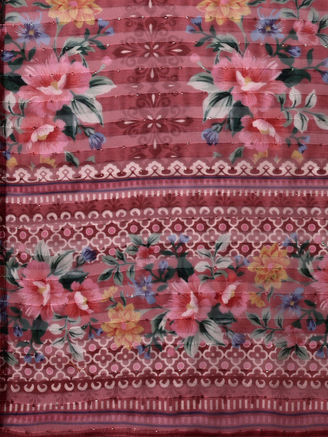 Embroidered Kurta With Pant & Printed Dupatta Set, Multicolor - Hiral Fashion - Distacart