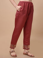 Embroidered Kurta With Pant & Printed Dupatta Set, Multicolor - Hiral Fashion - Distacart