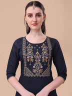 Embroidered Kurta , Pant & Dupatta Set, Multicolor - Hiral Fashion - Distacart