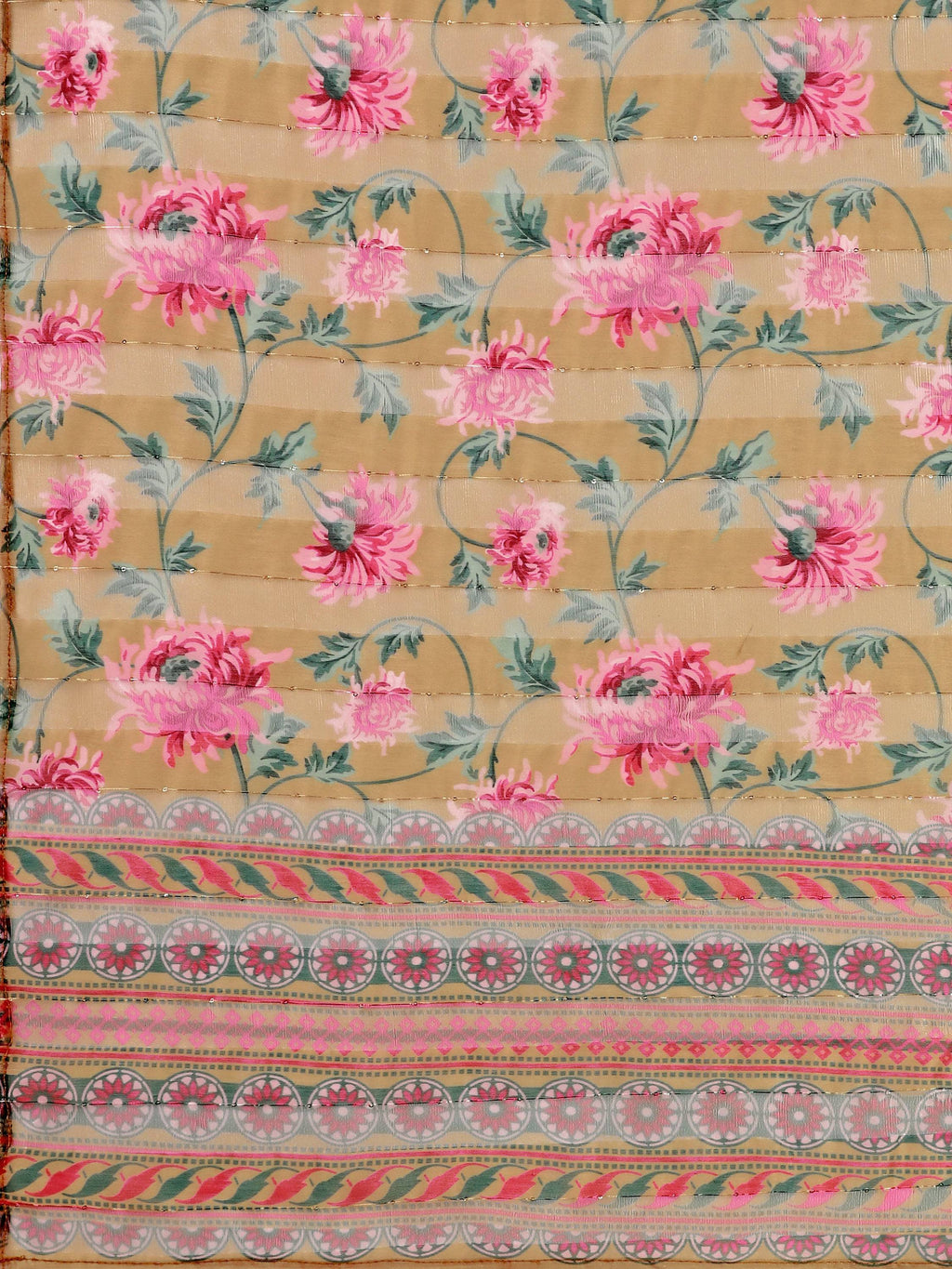 Embroidered Kurta With Pant & Printed Dupatta Set, Multicolor - Hiral Fashion