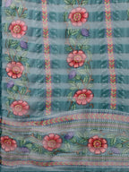 Hand Embroidered Kurta With Pant And Dupatta Set, Multicolor - Hiral Fashion