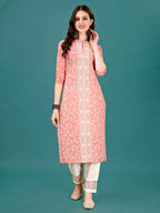 Lucknowi Embroidered Pure Cotton Mal Kurta With Designer Pant, Multicolor - Hiral Fashion
