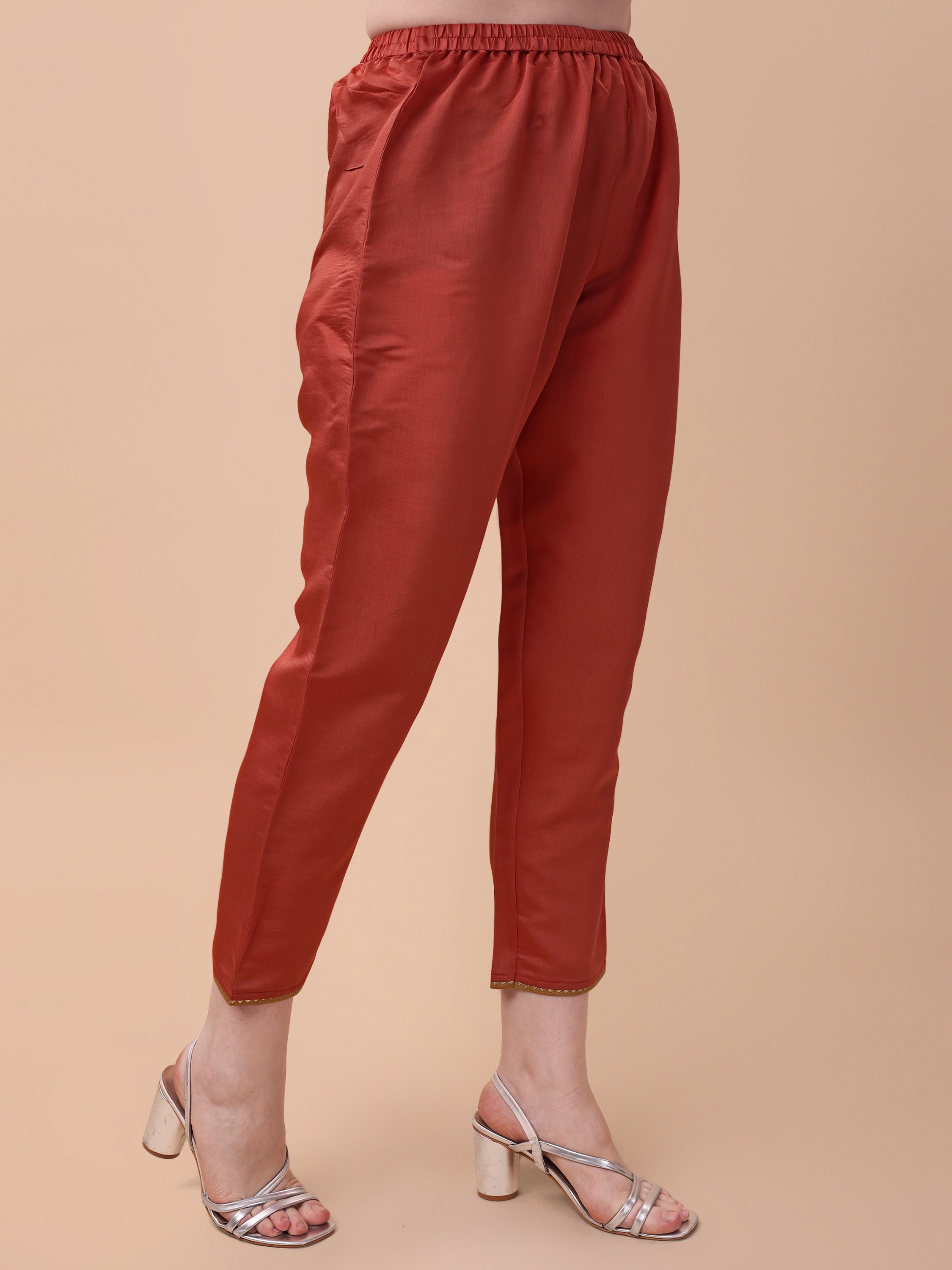 Embroidered Kurta With Pant And Printed Dupatta Set, Multicolor - Hiral Fashion - Distacart