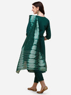 Embroidered Kurta With Pant And Dupatta Set, Multicolor - Hiral Fashion - Distacart