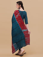 Printed Kurta With Pant And Dupatta Set, Multicolor - Hiral Fashion - Distacart