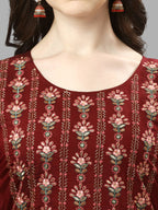 Thread Embroidered Kurta With Pant And Dupatta Set, Multicolor - Hiral Fashion