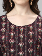 Thread Embroidered Kurta With Pant And Dupatta Set, Multicolor - Hiral Fashion - Distacart