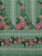 Embroidered Rayon Sequined Green Kurta With Pant & Dupatta Set Premium, Multicolor - Hiral Fashion - Distacart
