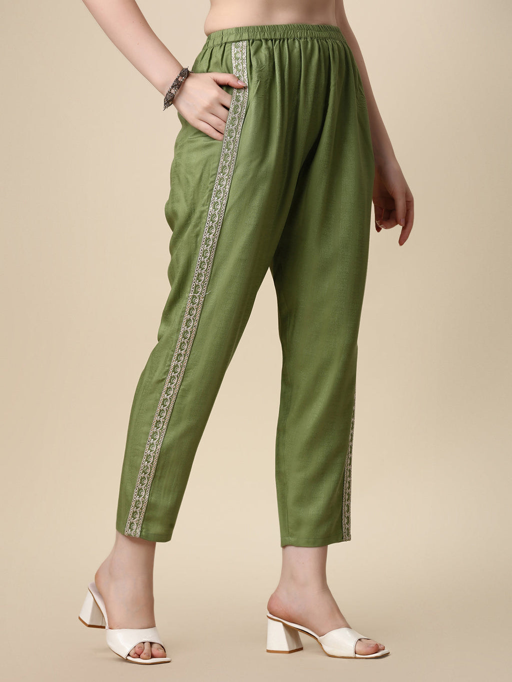 Embroidered Kurta With Pant And Dupatta Set, Multicolor - Hiral Fashion - Distacart