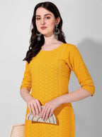 Thread Embroidered Kurta, Multicolor - Hiral Fashion - Distacart