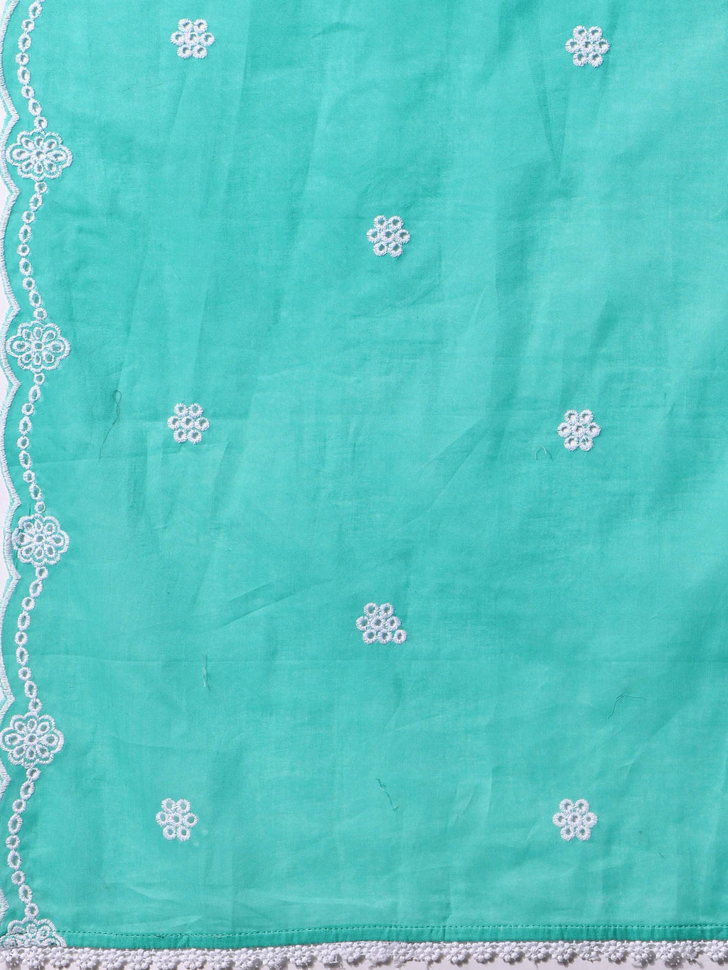 Nayra Cut Chikankari Embroidered Kurta With Pant And Dupatta Set, Multicolor - Hiral Fashion