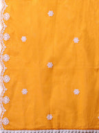 Nayra Cut Chikankari Embroidered Kurta With Pant And Dupatta Set, Multicolor - Hiral Fashion