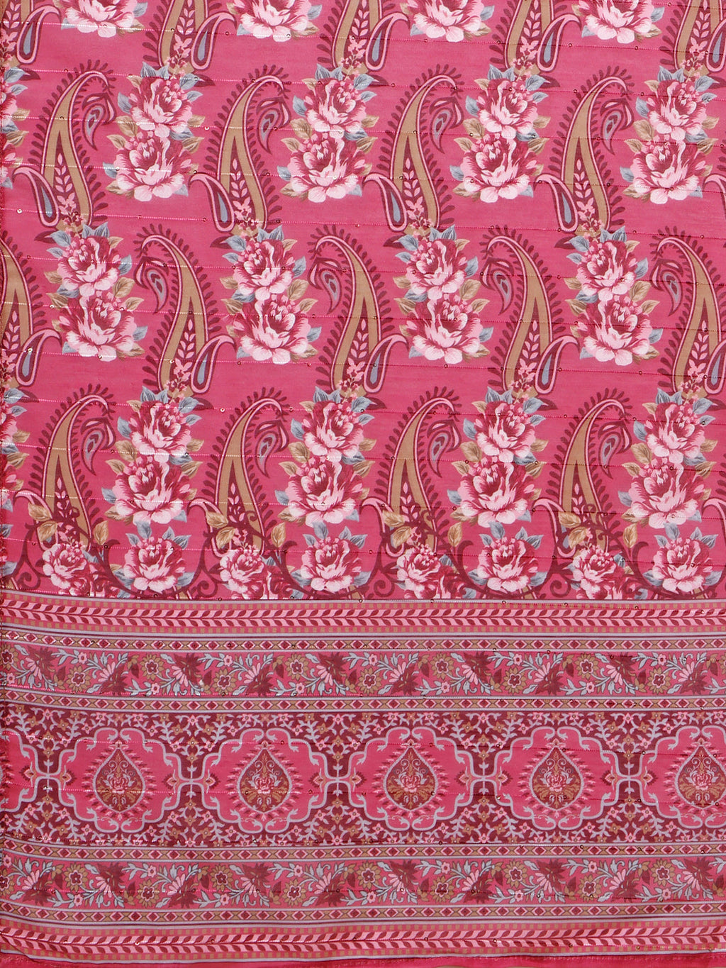 Embroidered Kurta With Pant And Dupatta Set, Multicolor - Hiral Fashion - Distacart