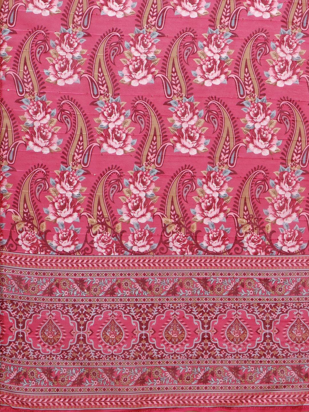 Embroidered Kurta With Pant And Dupatta Set, Multicolor - Hiral Fashion - Distacart