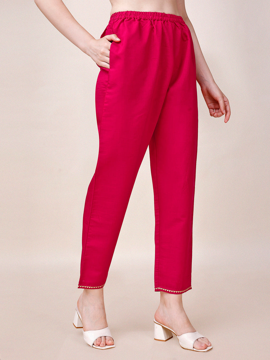 Embroidered Kurta With Pant And Printed Organza Dupatta, Multicolor - Hiral Fashion