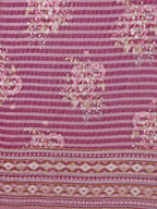 Hand Embroidered Kurta With Pant And Organza Printed Dupatta Set, Multicolor - Hiral Fashion