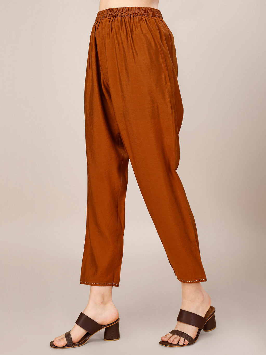 Hand Embroidered Kurta With Pant And Dupatta Set, Multicolor - Hiral Fashion - Distacart