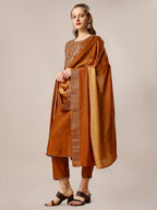 Hand Embroidered Kurta With Pant And Dupatta Set, Multicolor - Hiral Fashion - Distacart