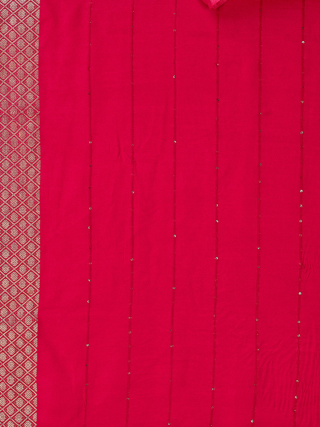 Chanderi Hot Pink Kurta With Pant And Dupatta Set, Multicolor - Hiral Fashion - Distacart