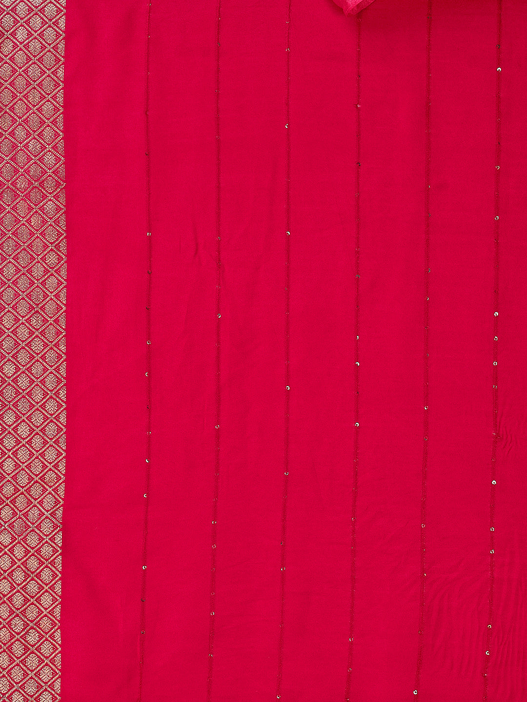 Chanderi Hot Pink Kurta With Pant And Dupatta Set, Multicolor - Hiral Fashion - Distacart