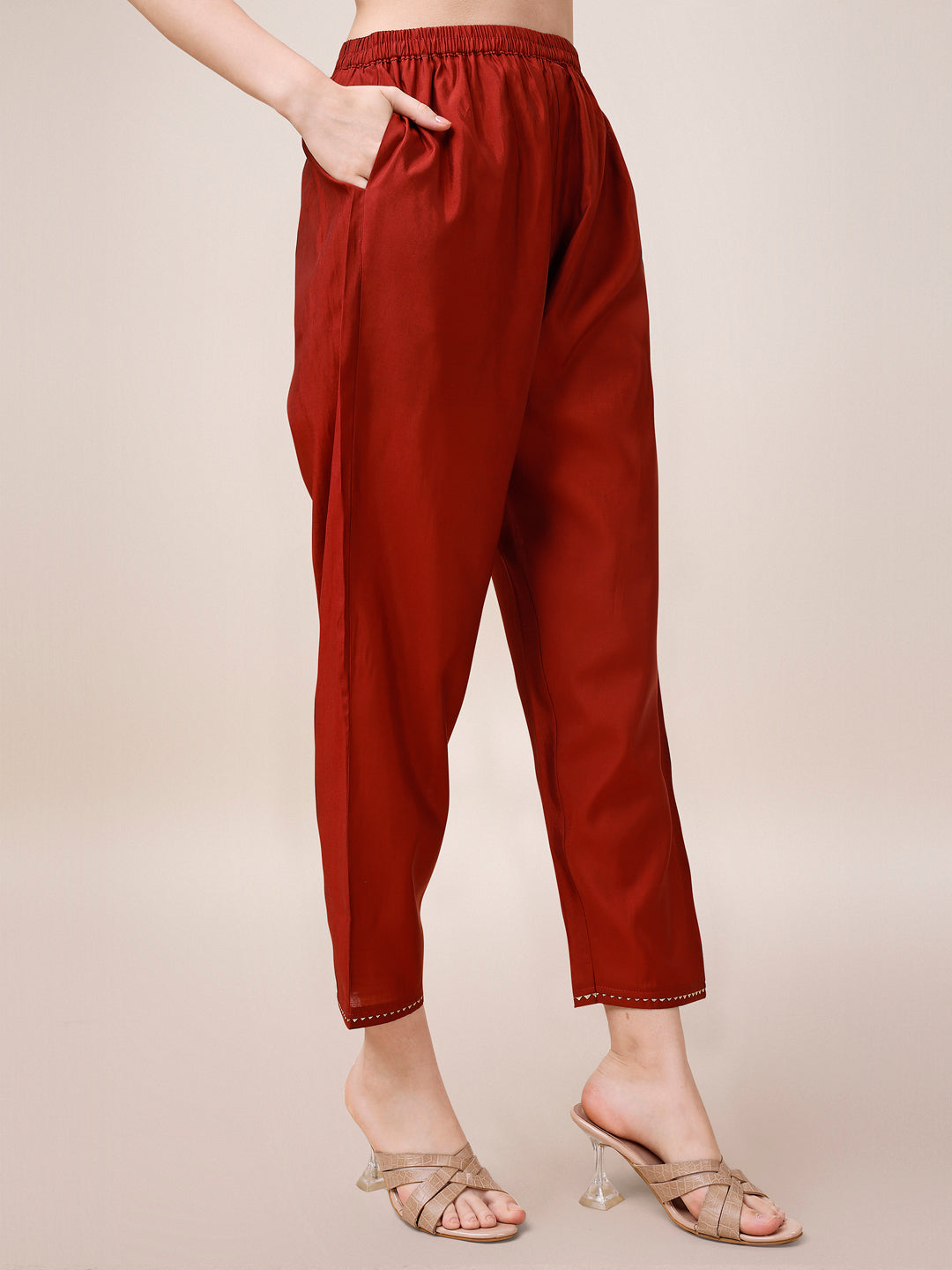 Embroidered Kurta With Pant & Dupatta, Multicolor - Hiral Fashion - Distacart