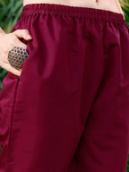 Hand Embroidered Kurta With Pant And Dupatta Set Premium, Multicolor - Hiral Fashion - Distacart