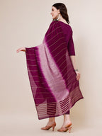 Hand Embroidered Kurta With Pant & Dupatta Set, Multicolor - Hiral Fashion - Distacart