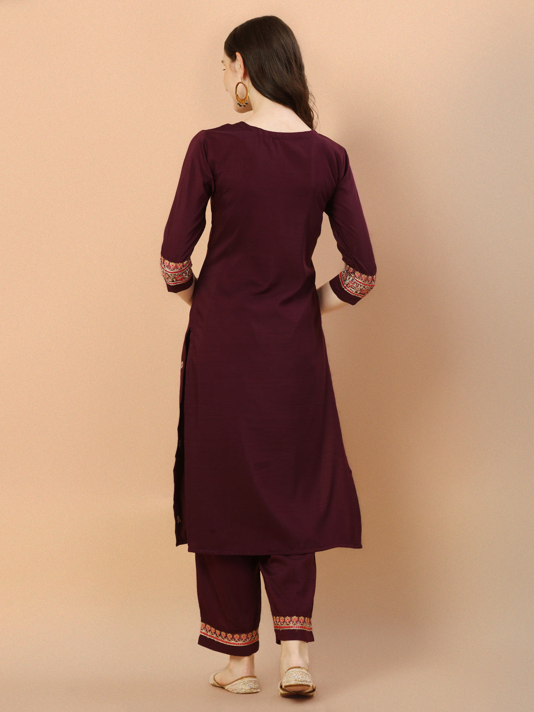 Embroidered Kurta With Pant & Embroidered Organza Dupatta, Multicolor - Hiral Fashion - Distacart