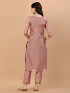 Embroidered Pakistani Kurta With Pant & Dupatta Set, Multicolor - Hiral Fashion - Distacart