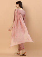Embroidered Pakistani Kurta With Pant & Dupatta Set, Multicolor - Hiral Fashion - Distacart